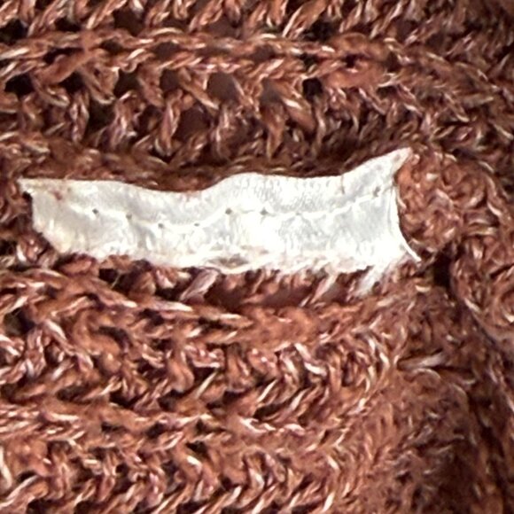 Pilcro Rust/Clay Loose Knit V-Neck Sweater, L - Picture 9 of 9